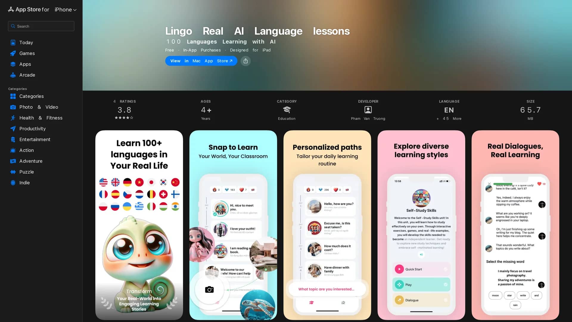 lingo-real homepage