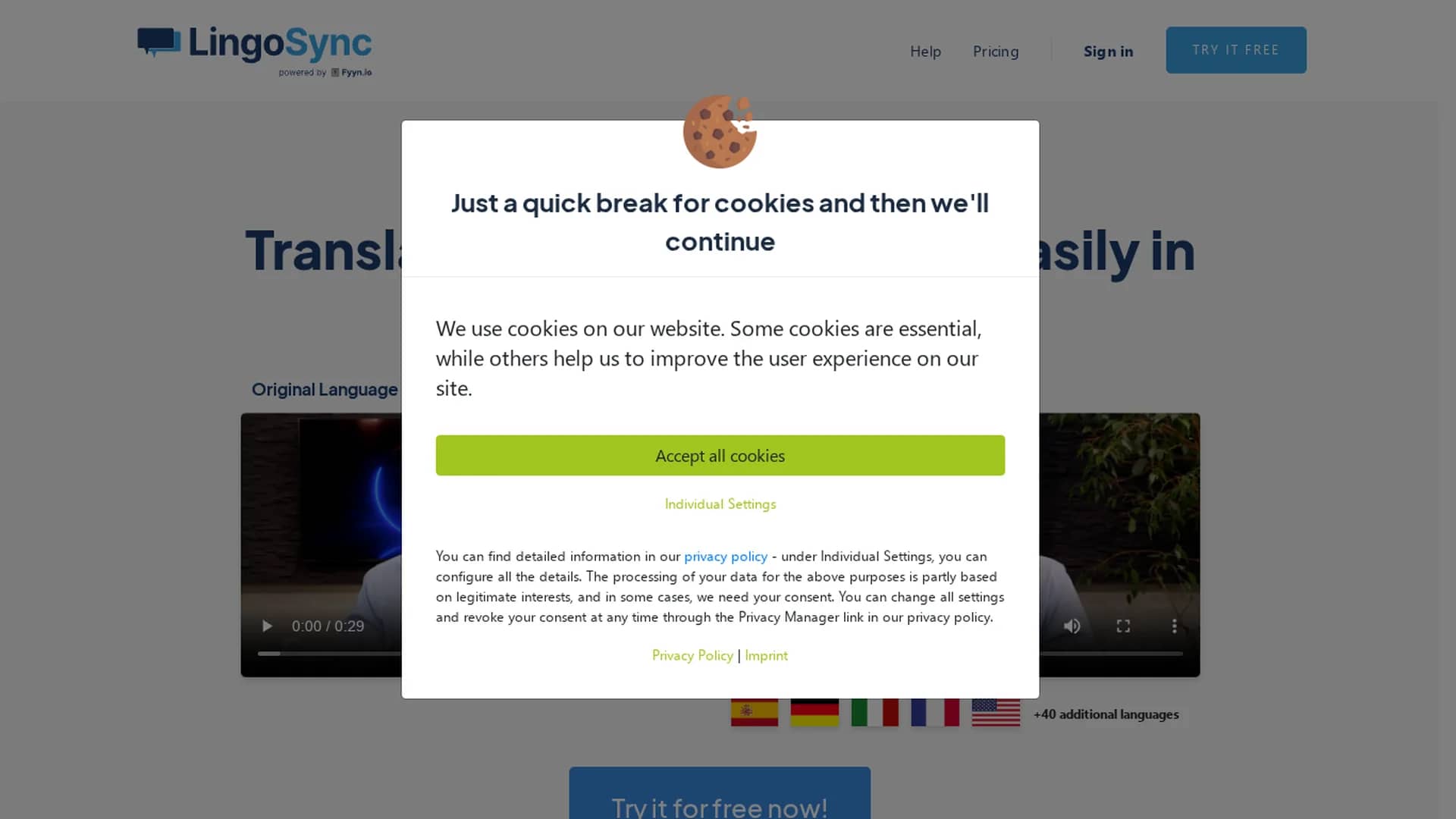 lingosync-ai homepage
