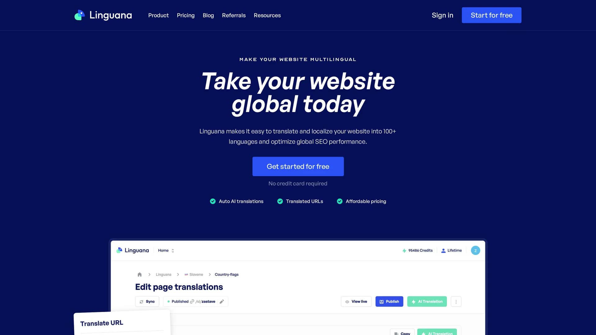 linguana homepage