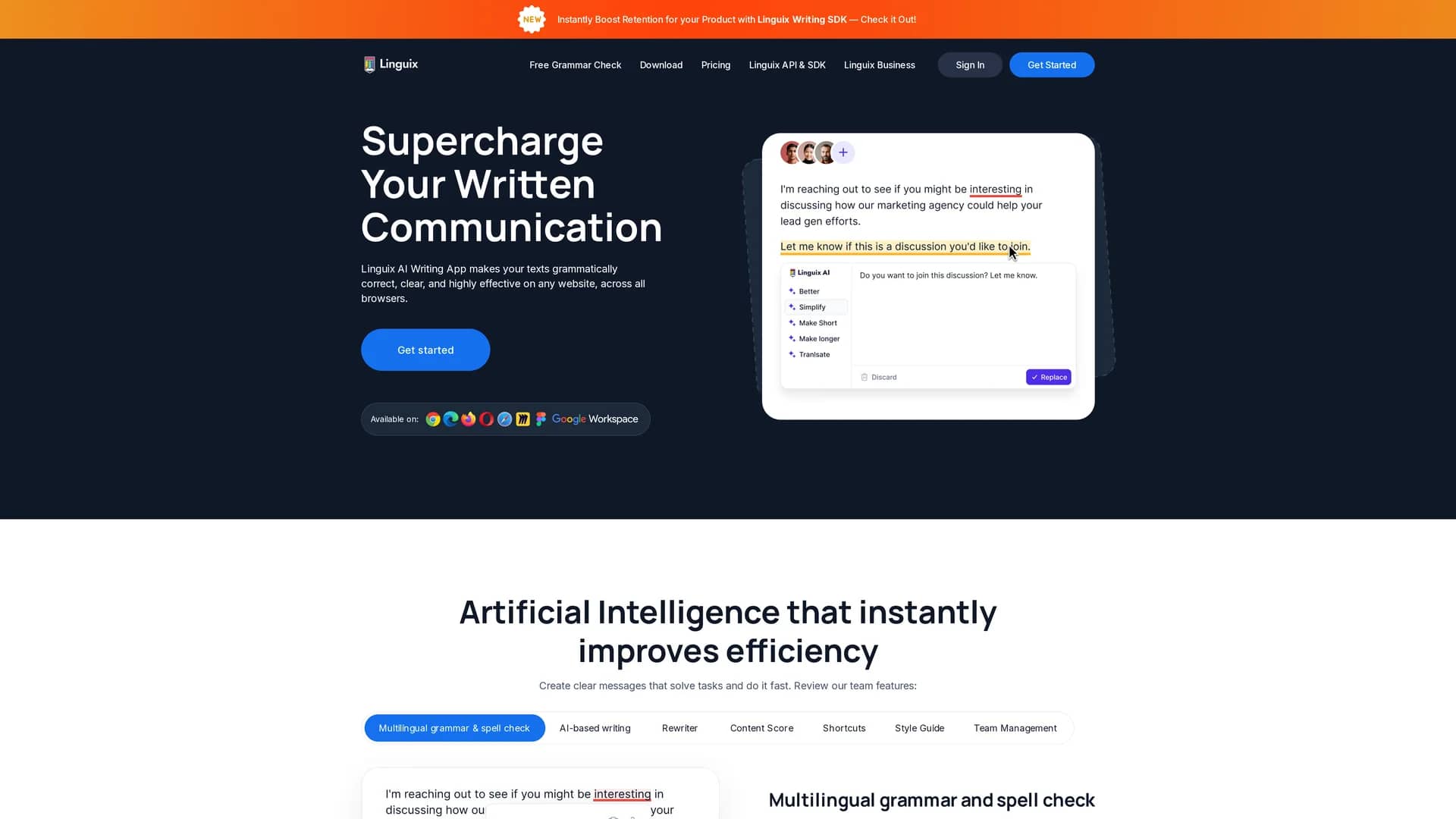 linguix homepage