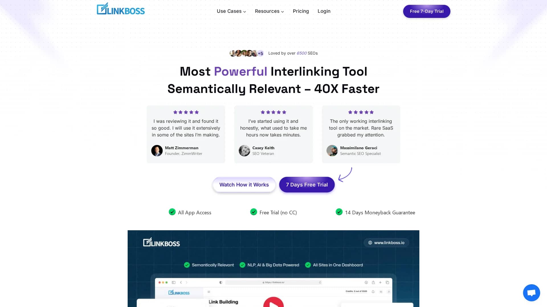 linkboss-io homepage