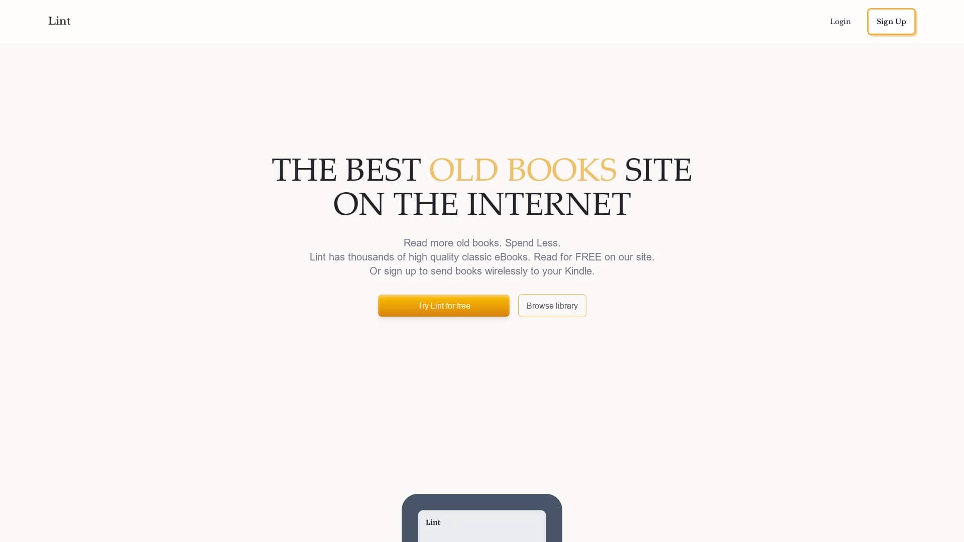 lint homepage