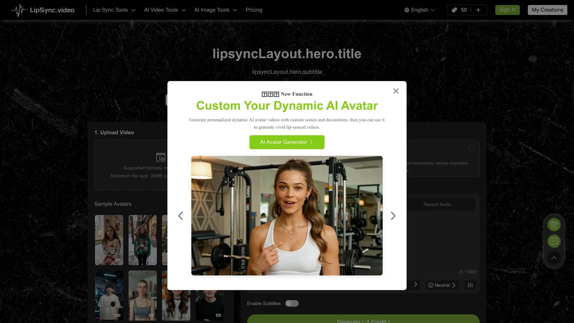 lipsync-video homepage