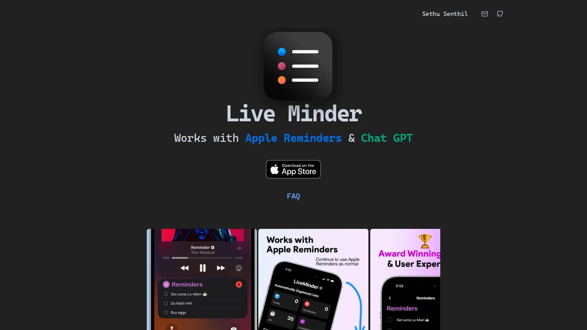 live-minder homepage