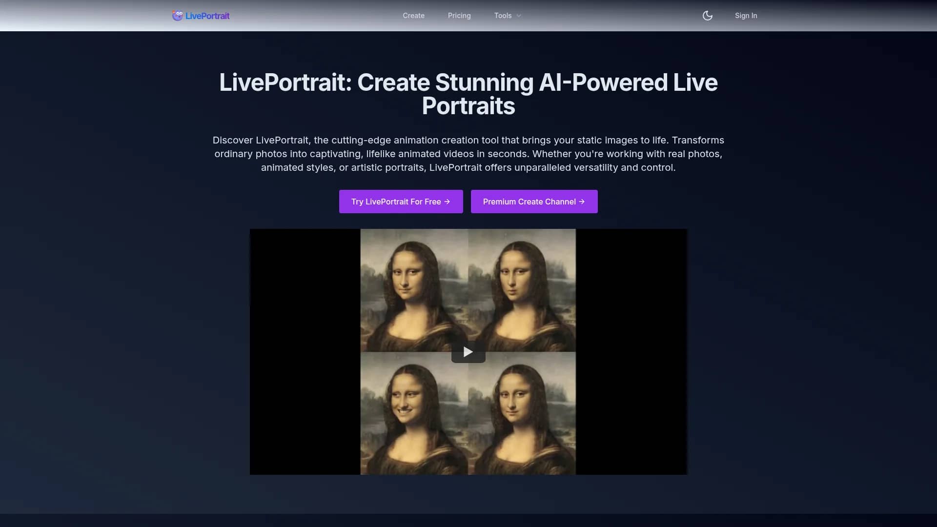 liveportrait homepage