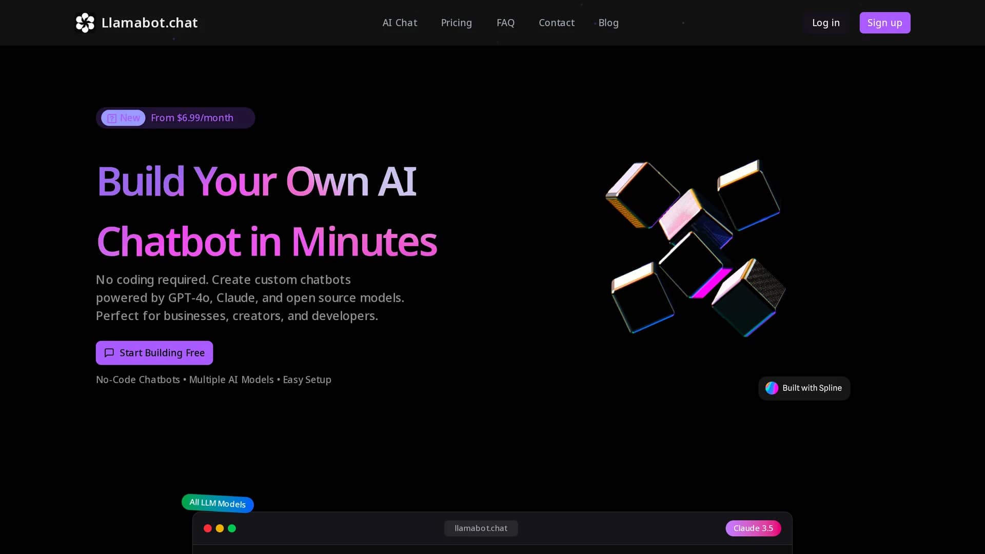 llamabot homepage