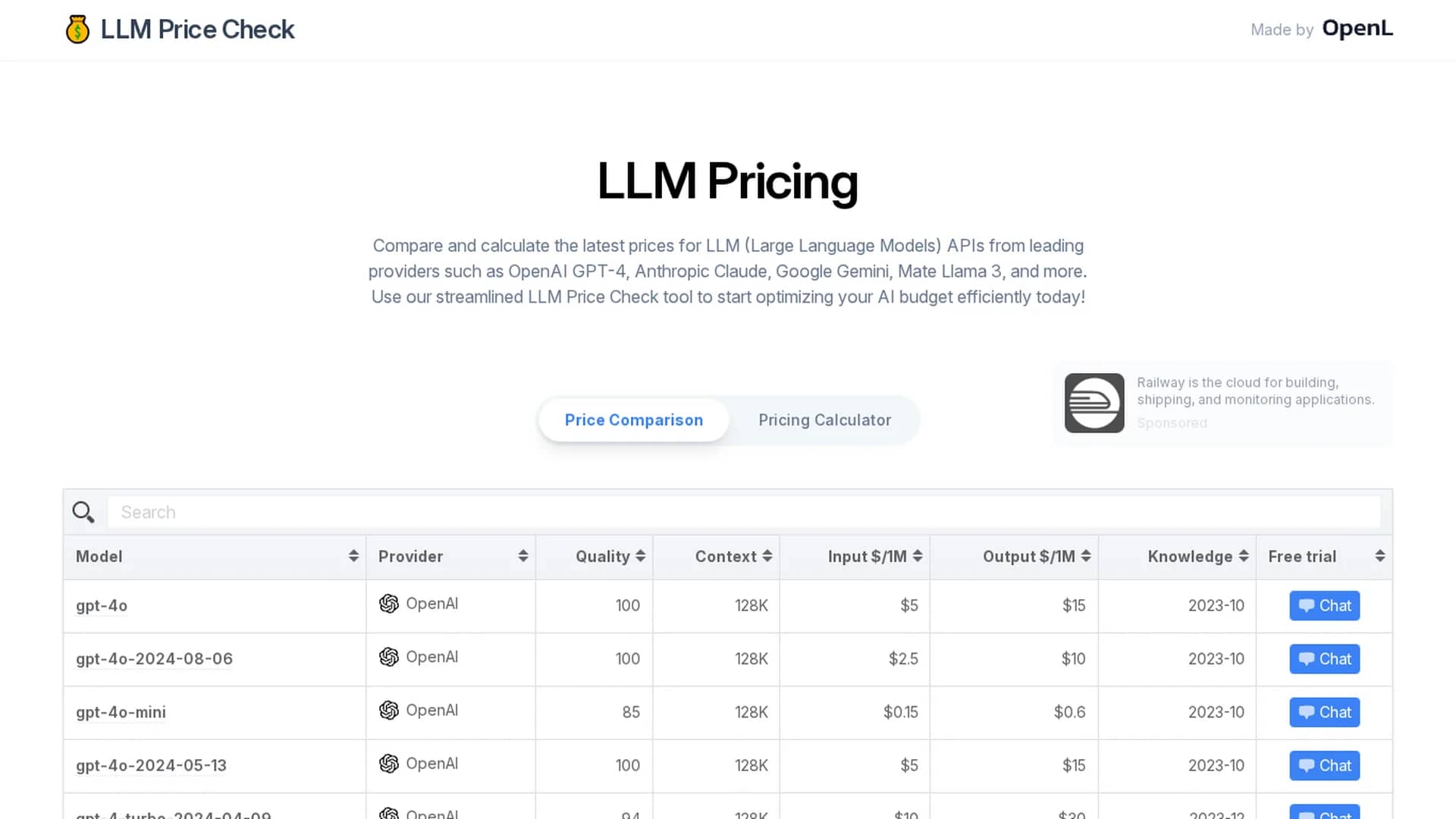 llm-price-check homepage