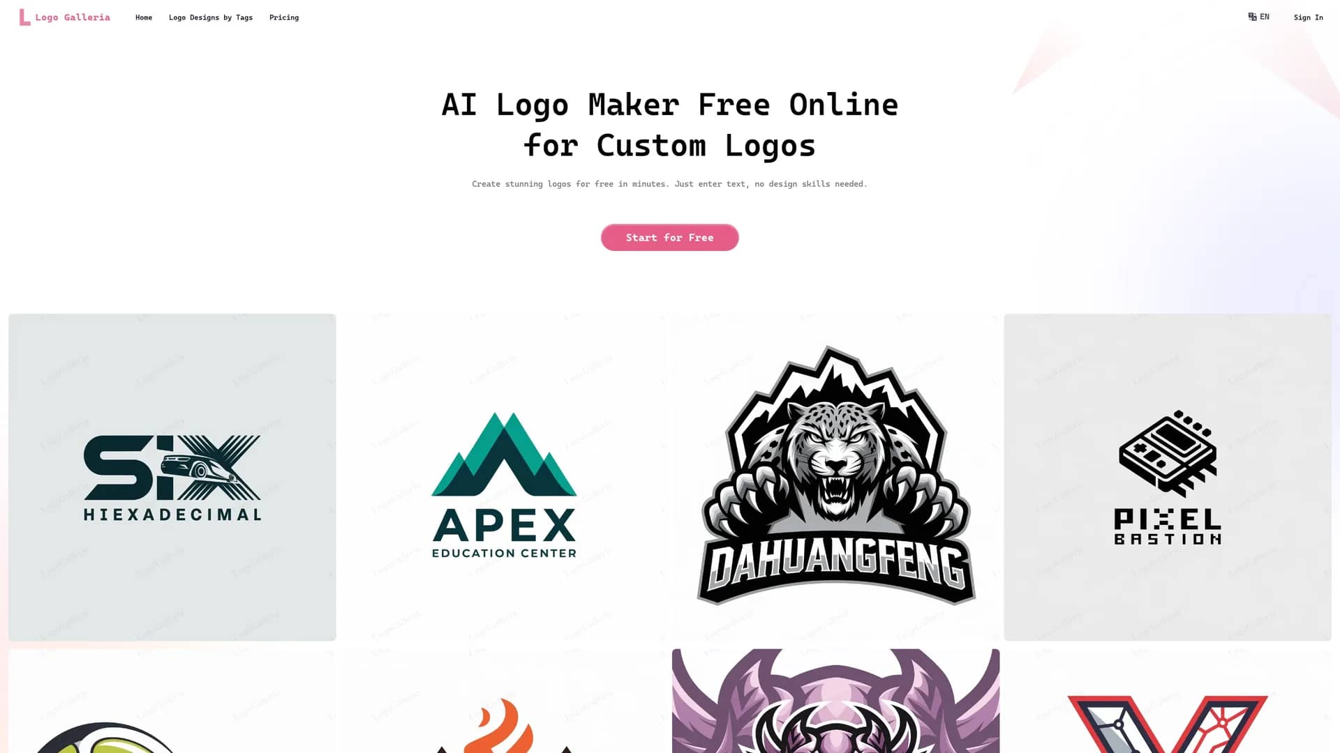 logogalleria homepage