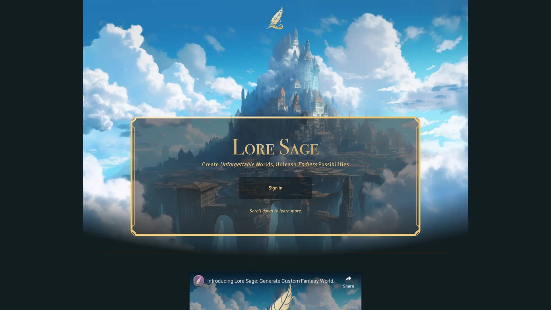 lore-sage homepage