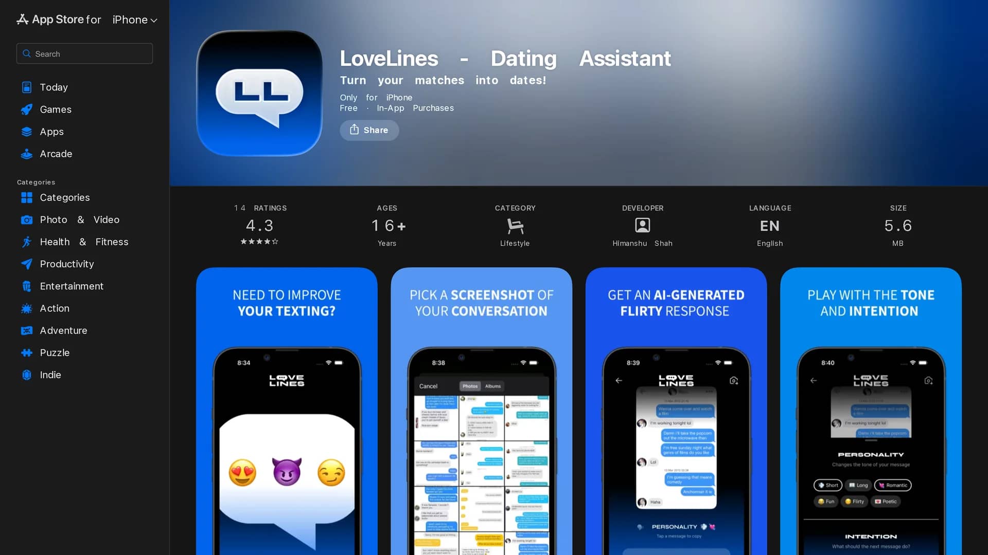 love-lines homepage