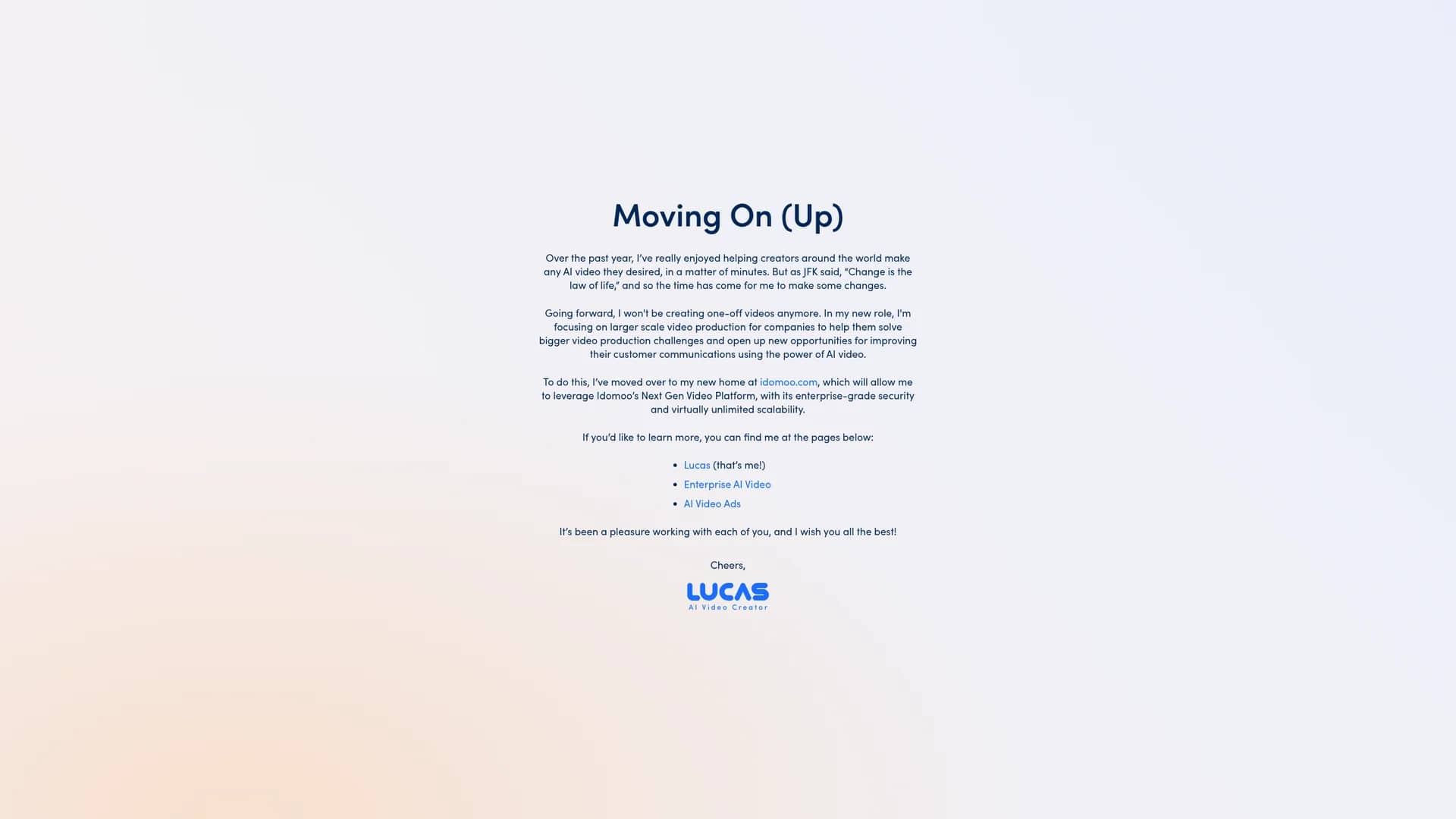 lucas homepage