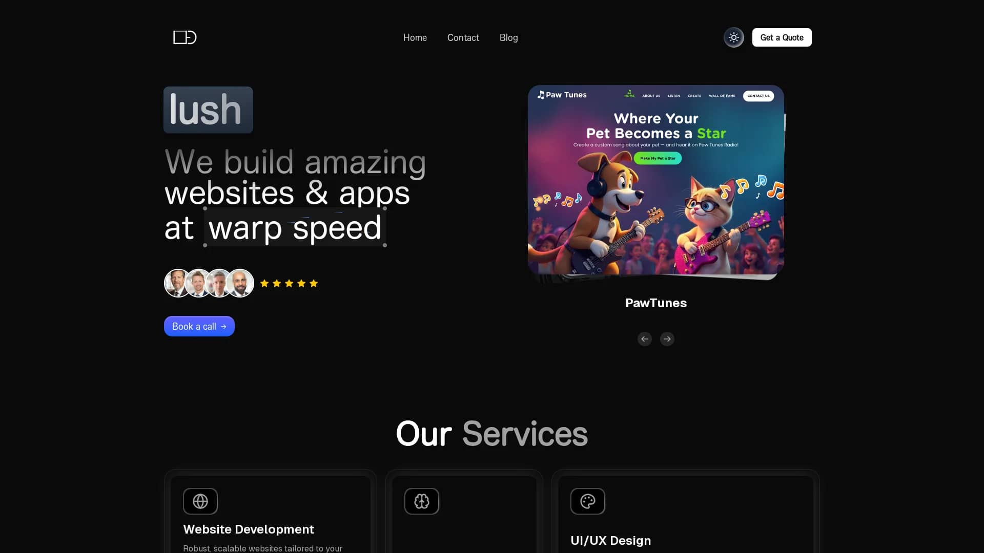 lushbinary homepage