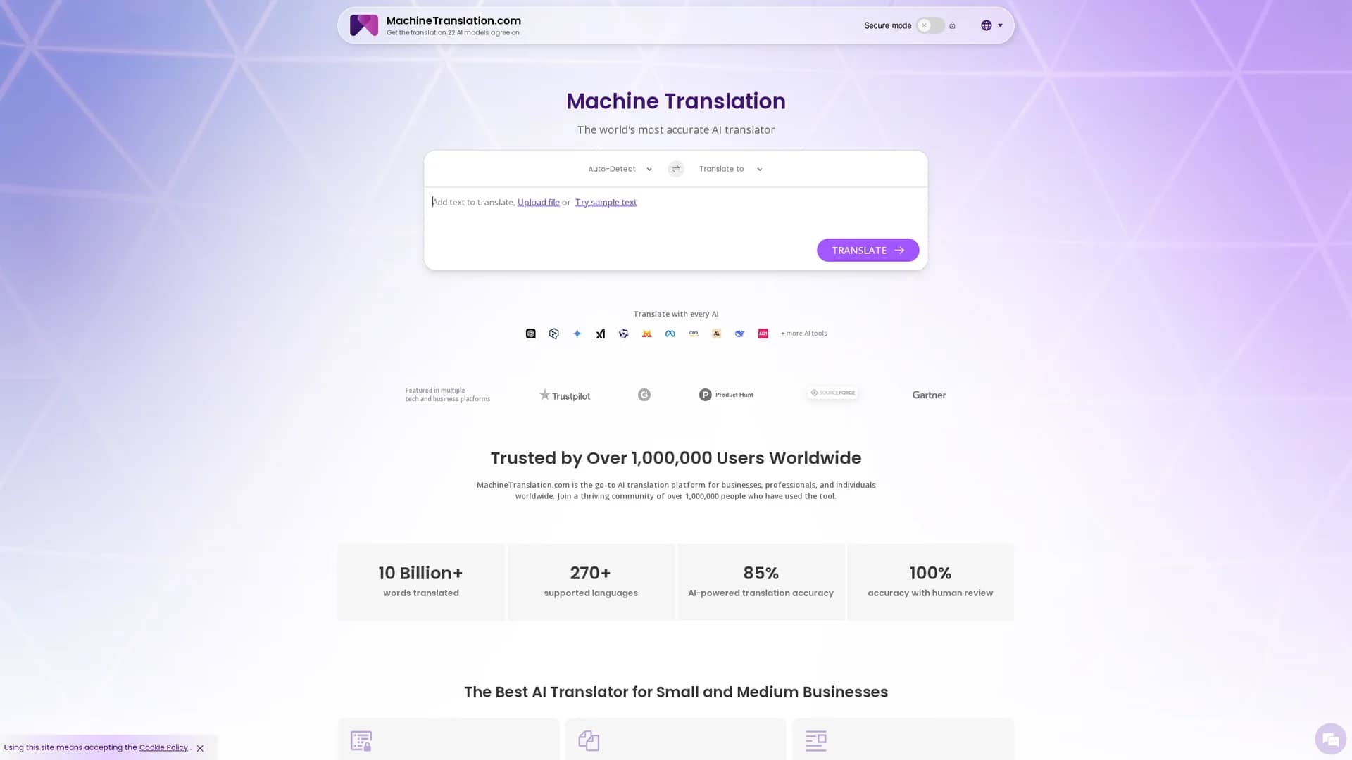 machinetranslation homepage