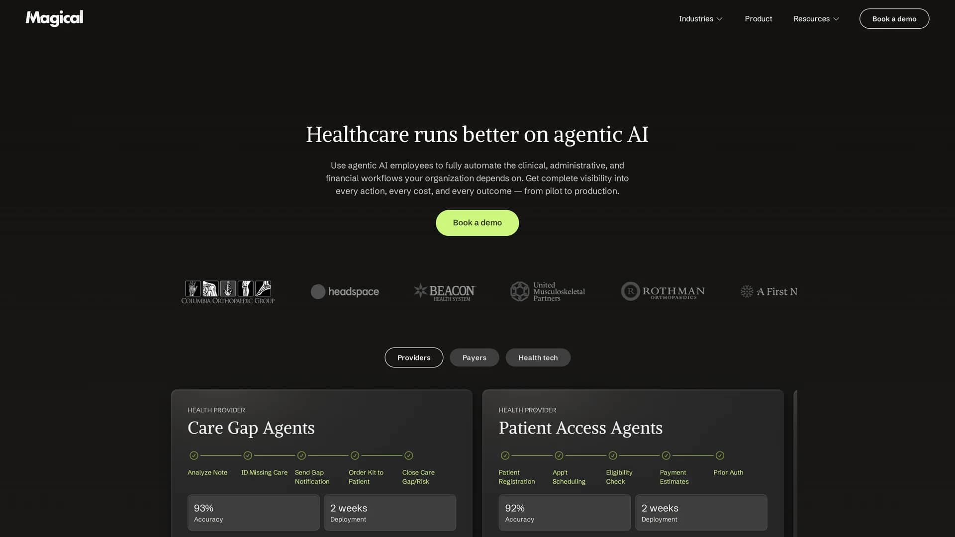 magical-ai homepage