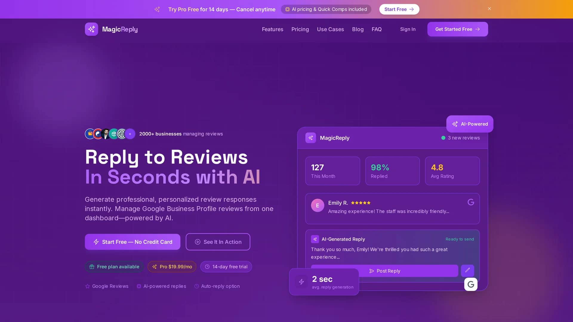 magicreply-ai homepage