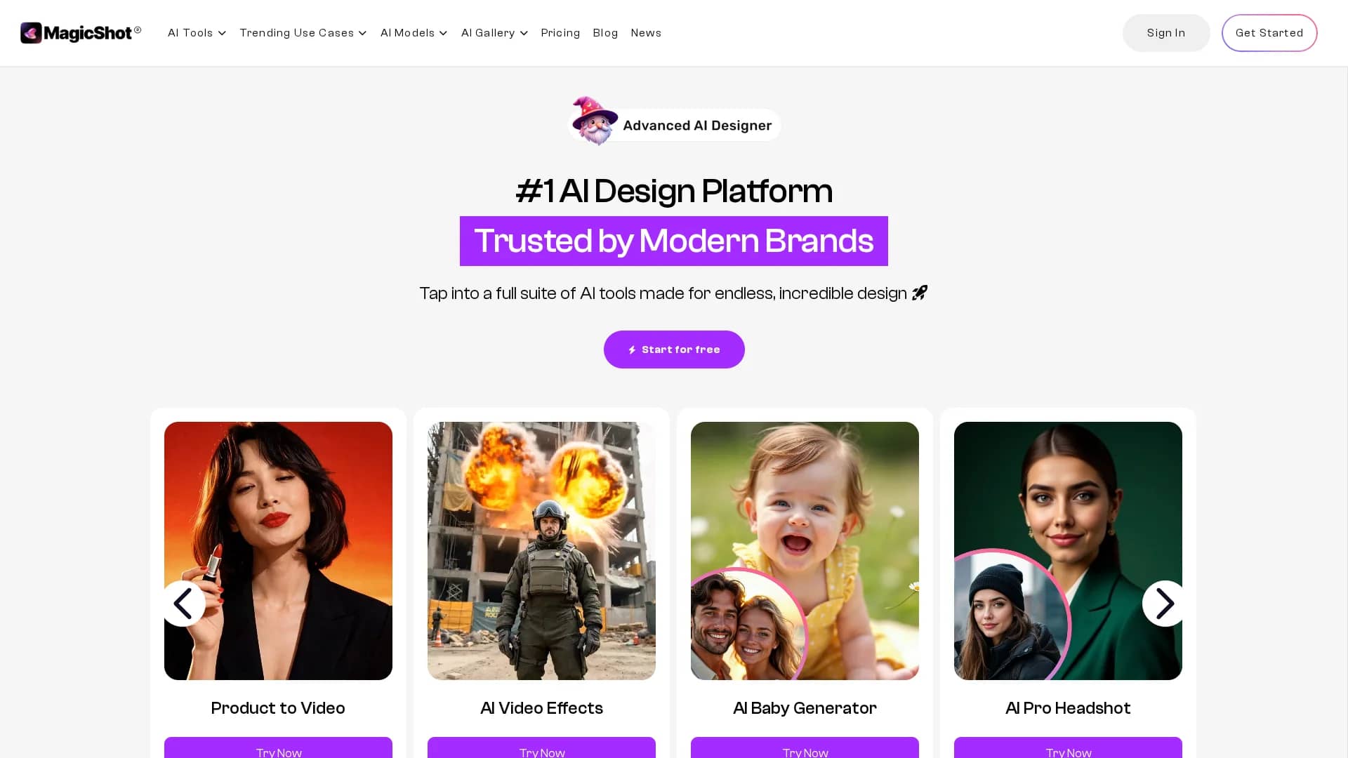 magicshot homepage