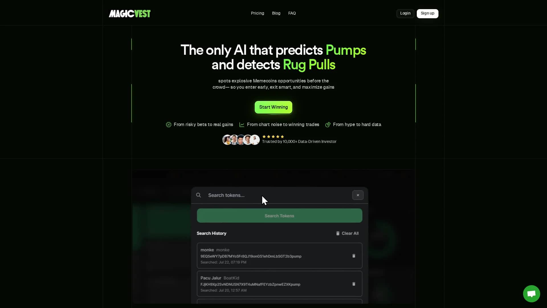 magicvest homepage