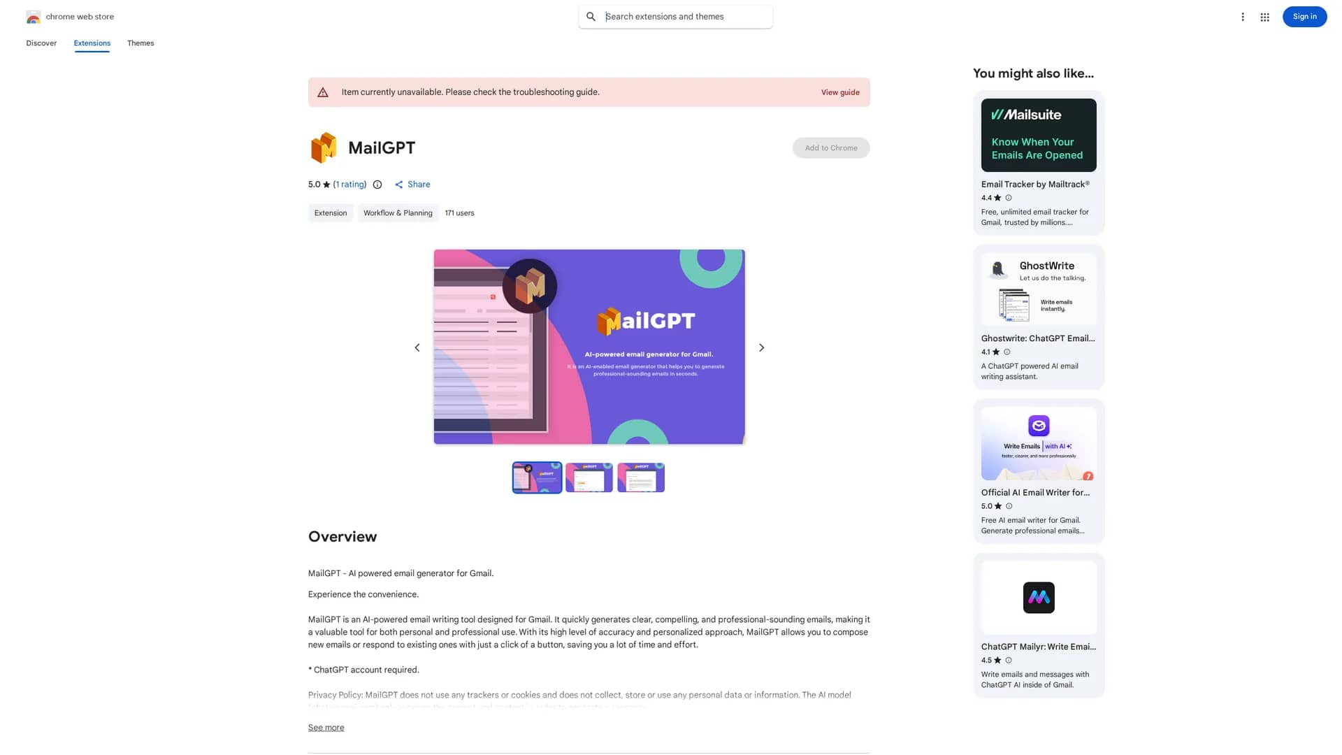 mailgpt homepage