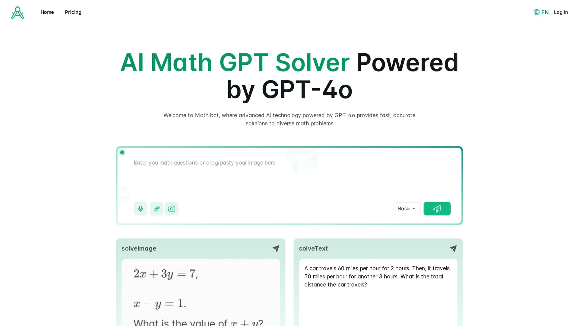 math-bot homepage
