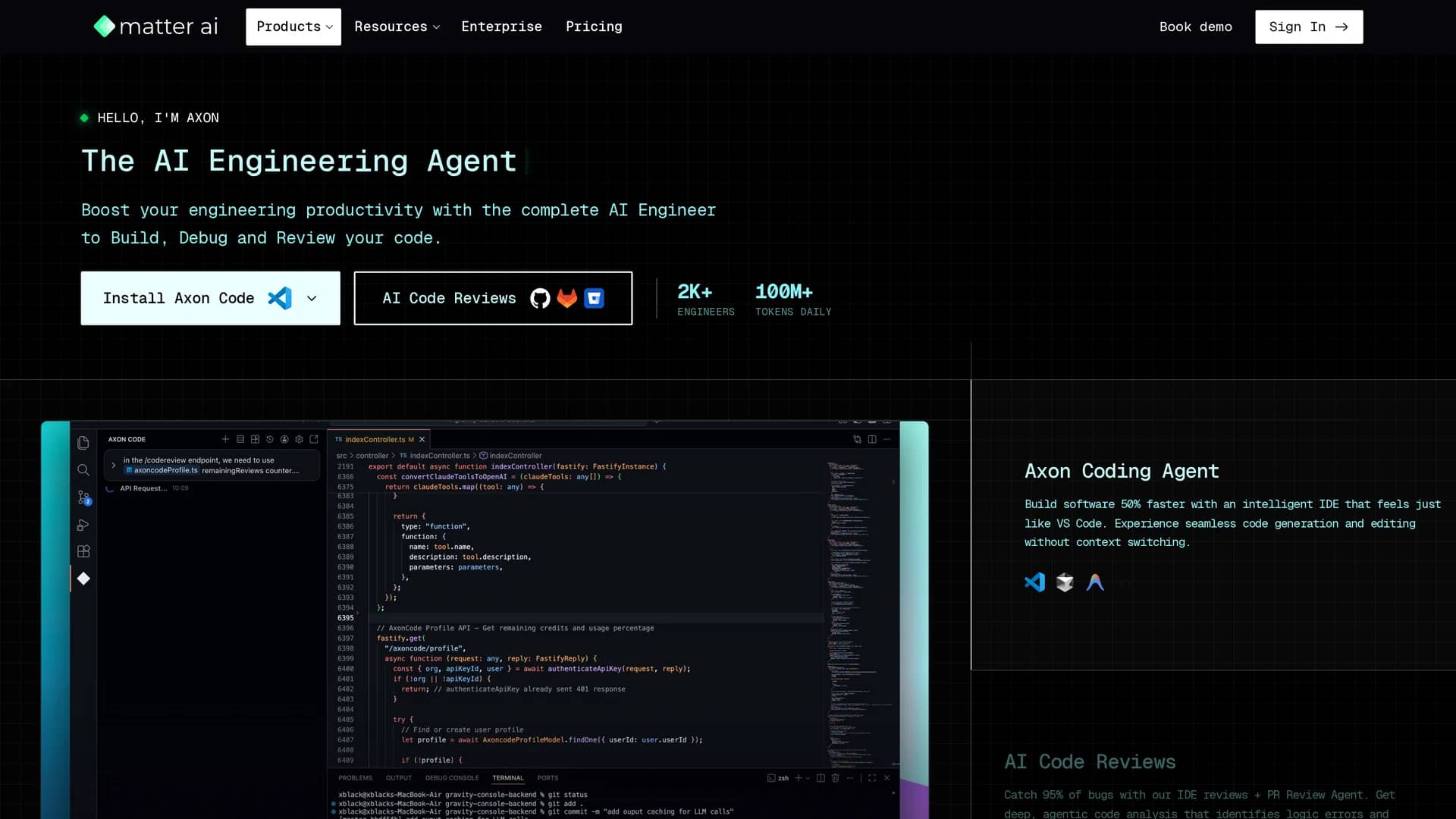 matter-ai homepage