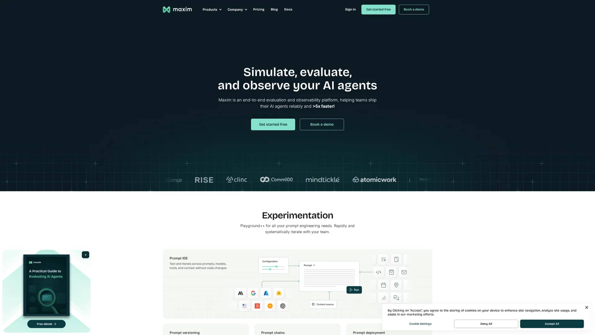 maxim-ai homepage