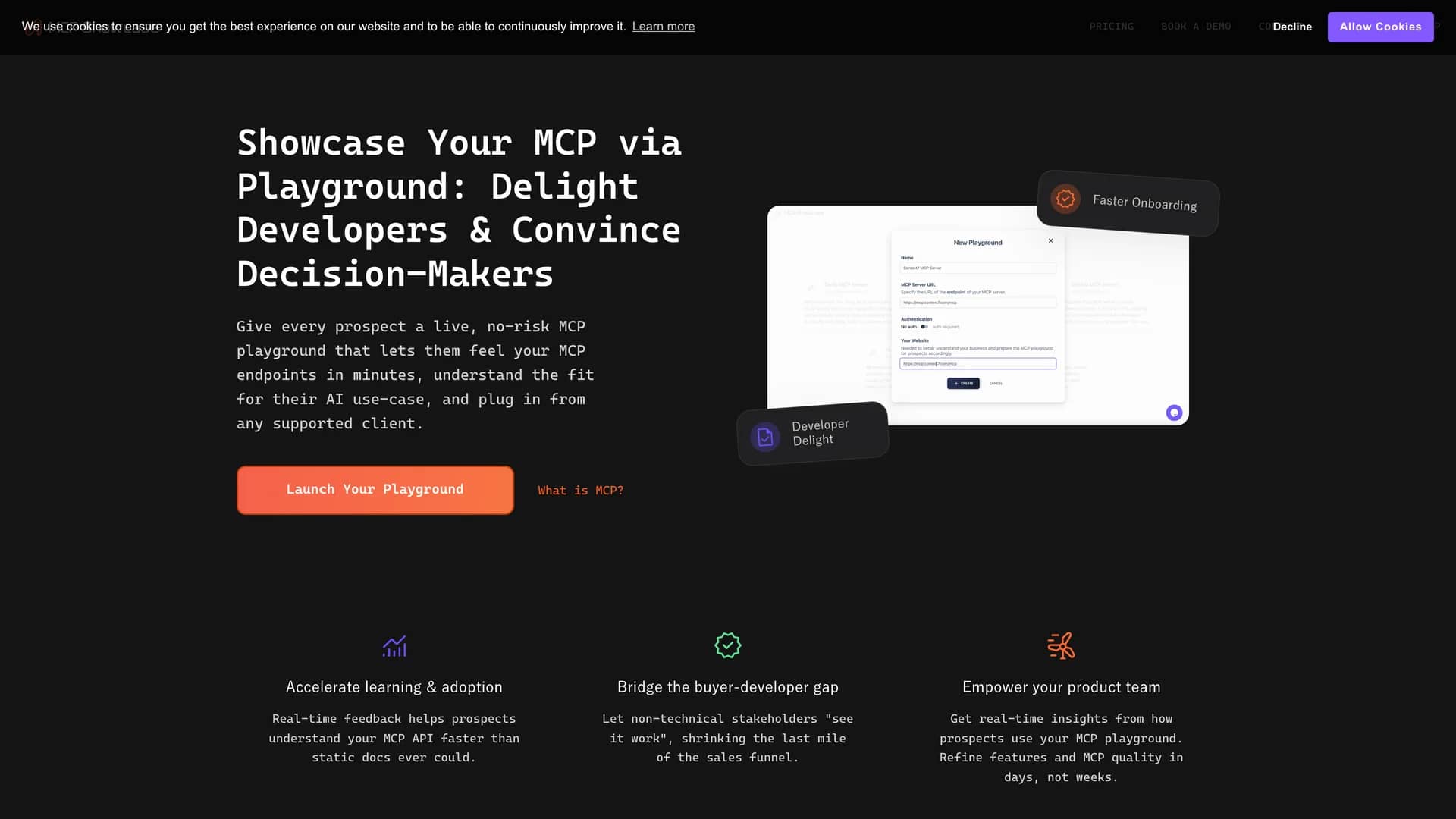 mcp-showcase homepage