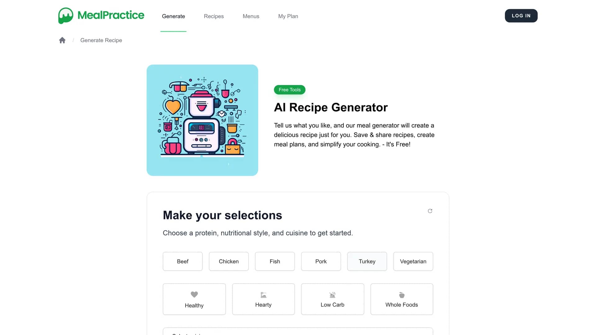 mealpractice homepage