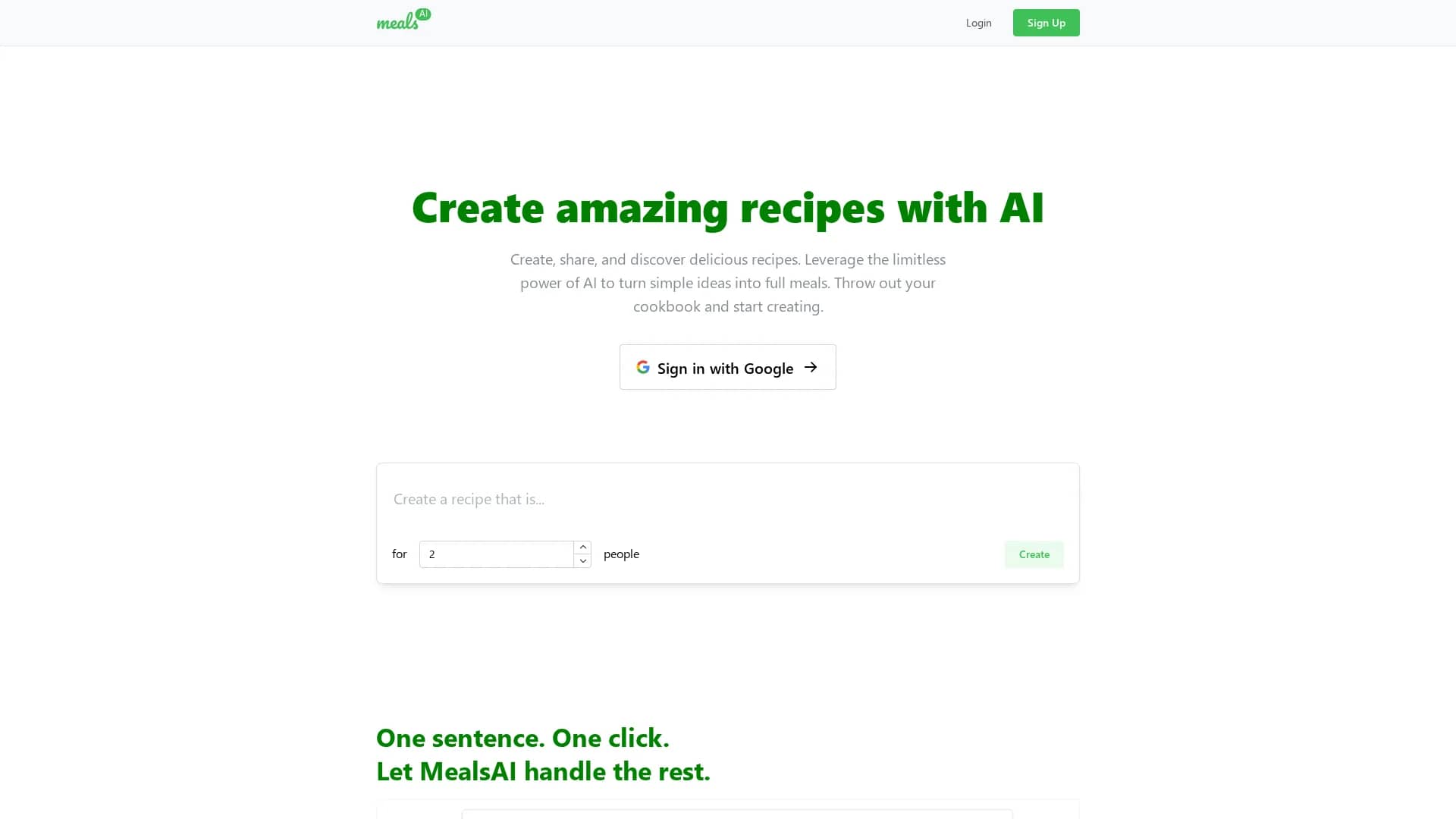 mealsai homepage