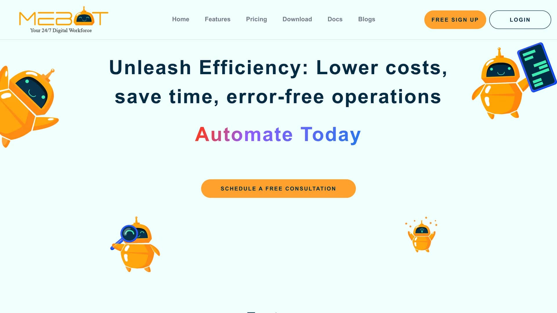 mebot homepage