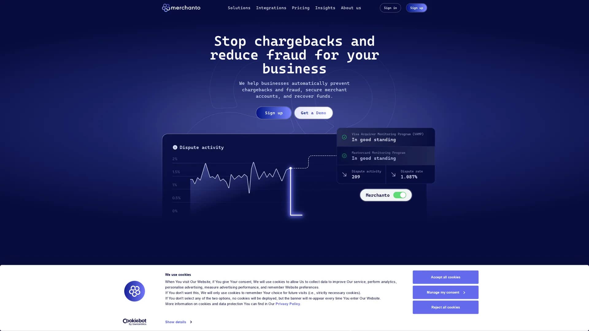 merchanto homepage