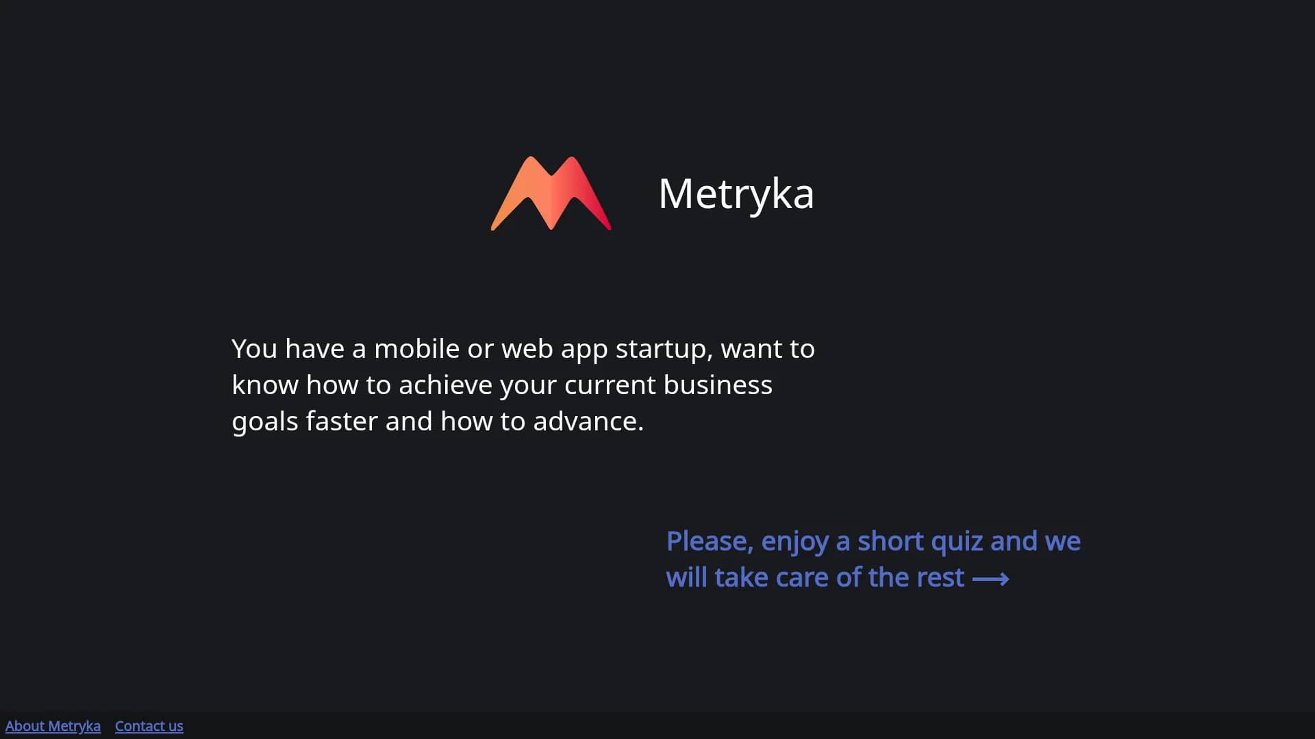metryka homepage