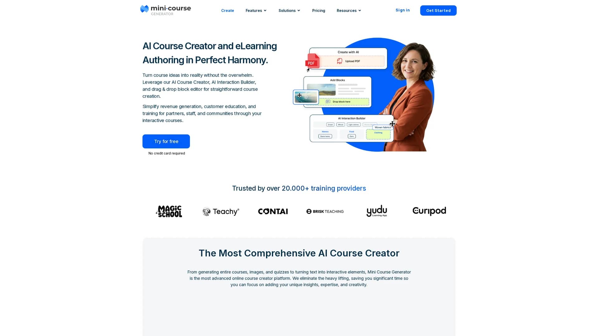 mini-course-generator homepage