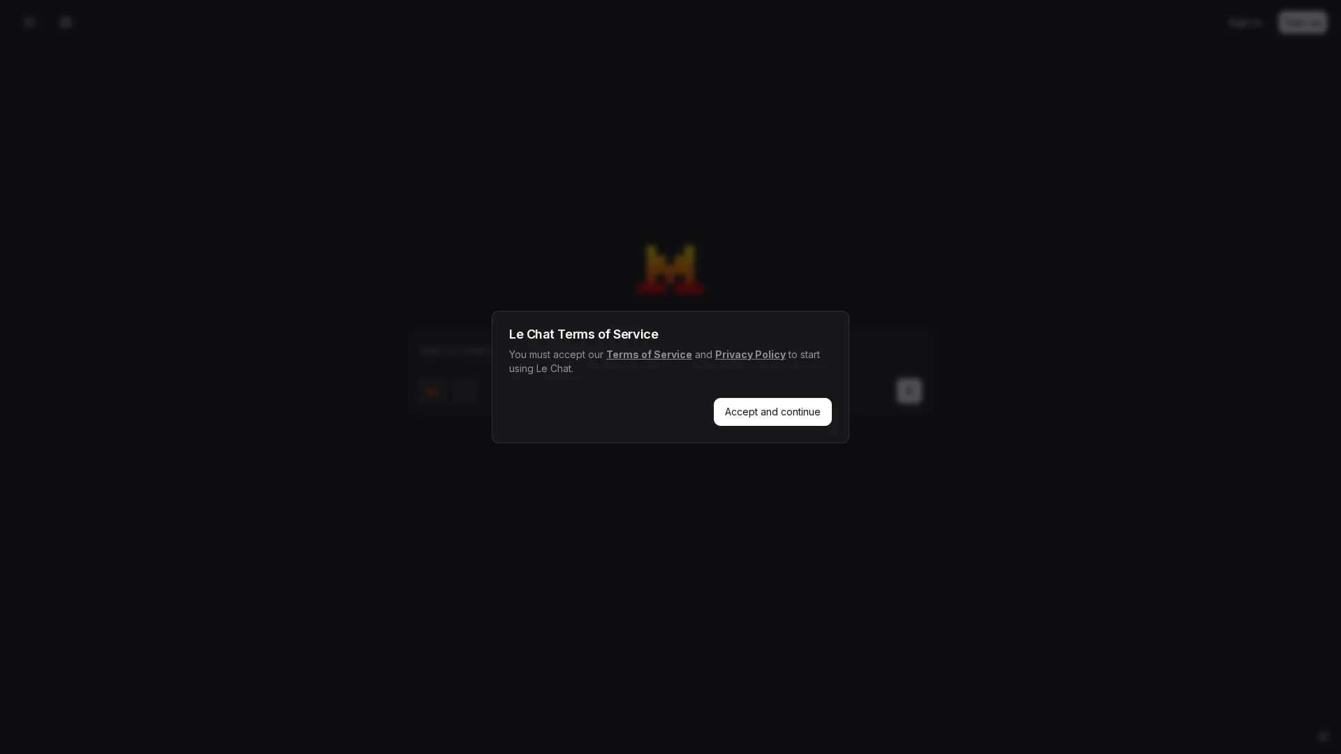 mistral-chat homepage