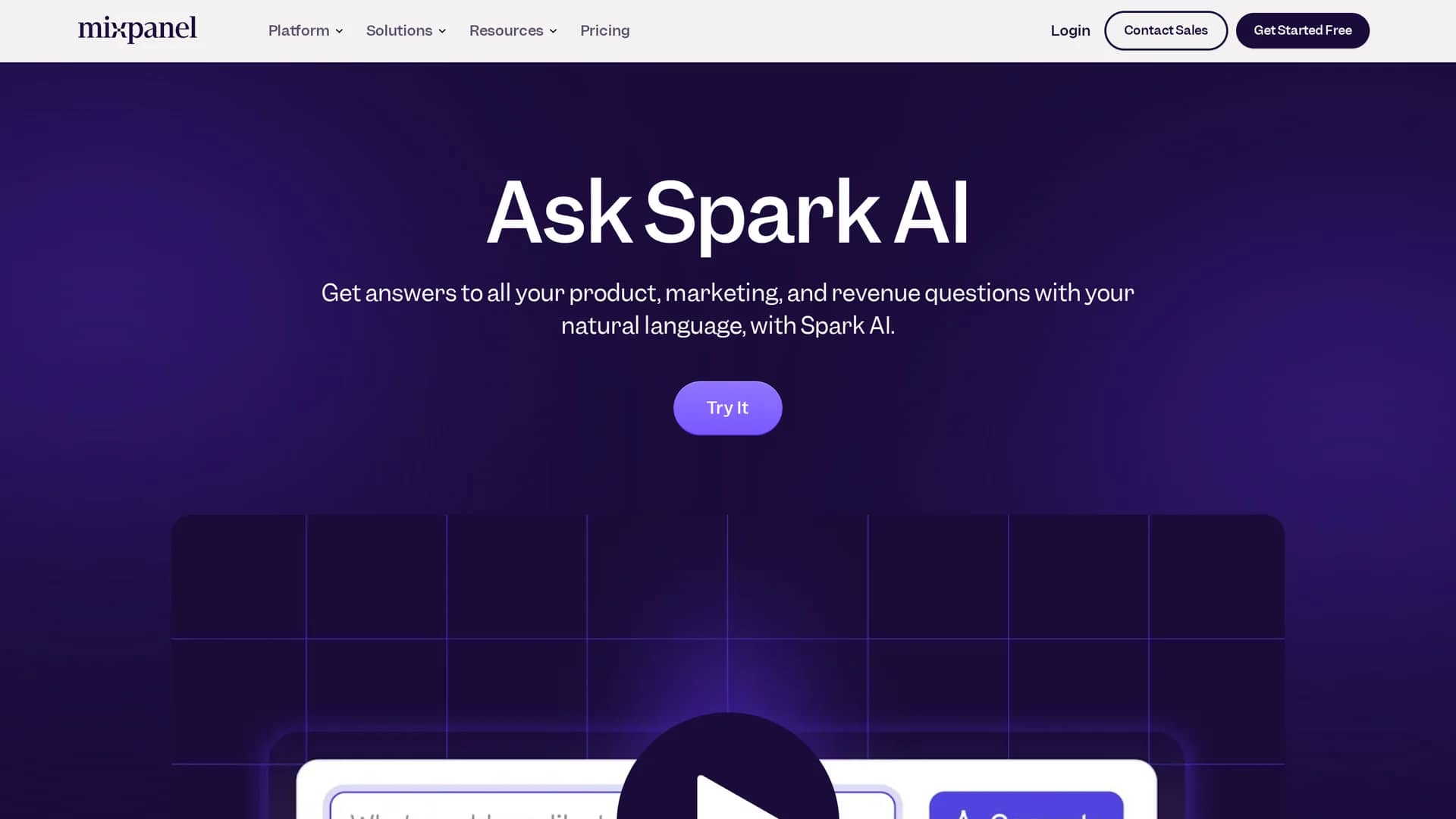 mixpanel-spark homepage
