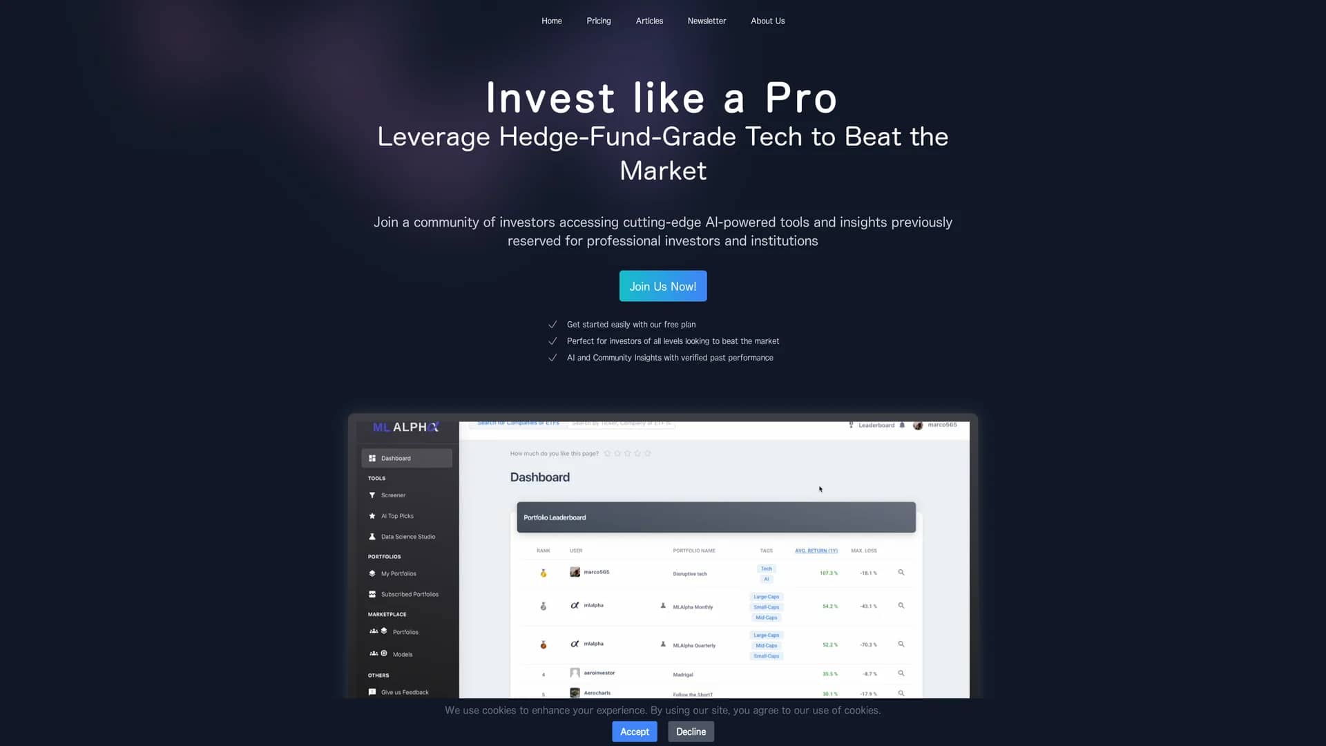 ml-alpha homepage