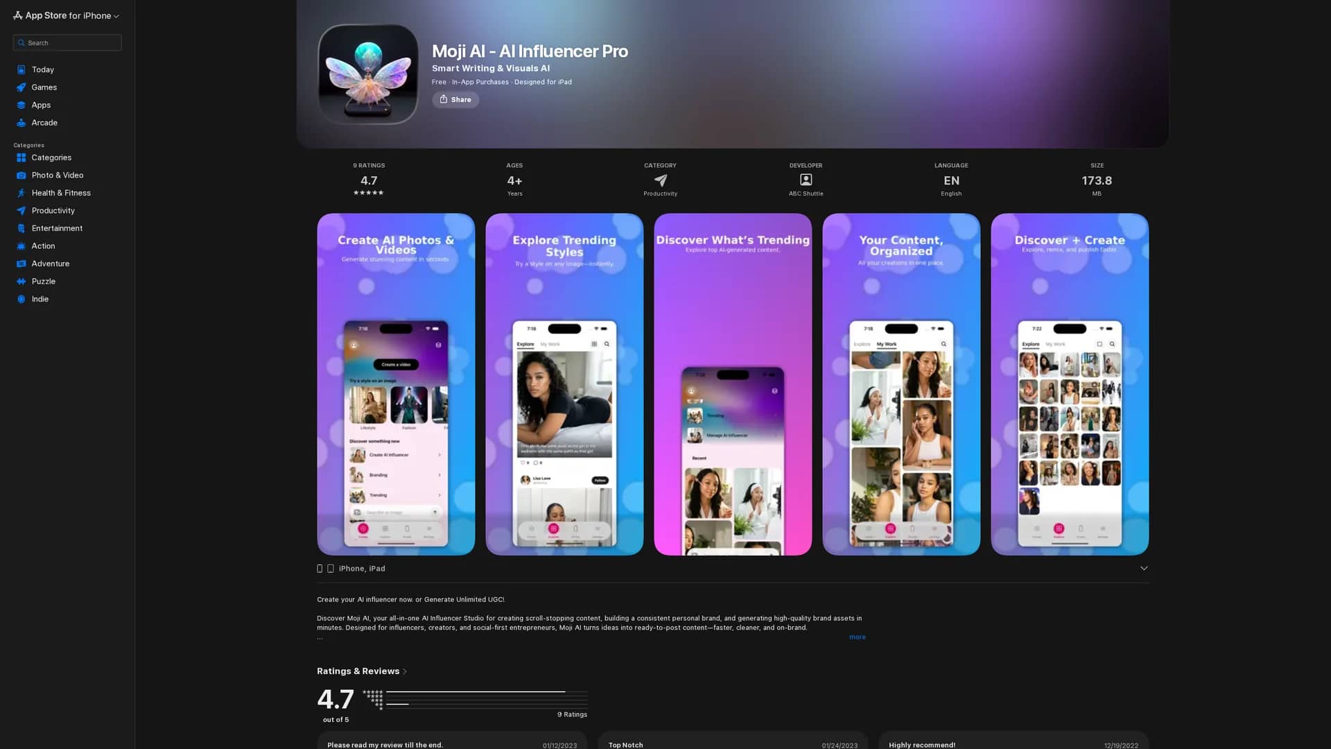 moji-writing-assistant homepage