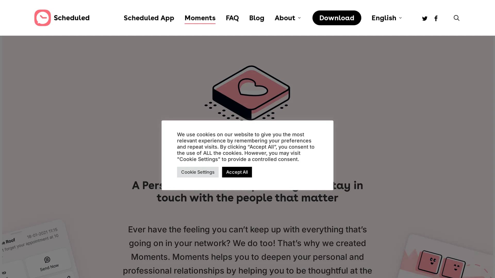 moments homepage