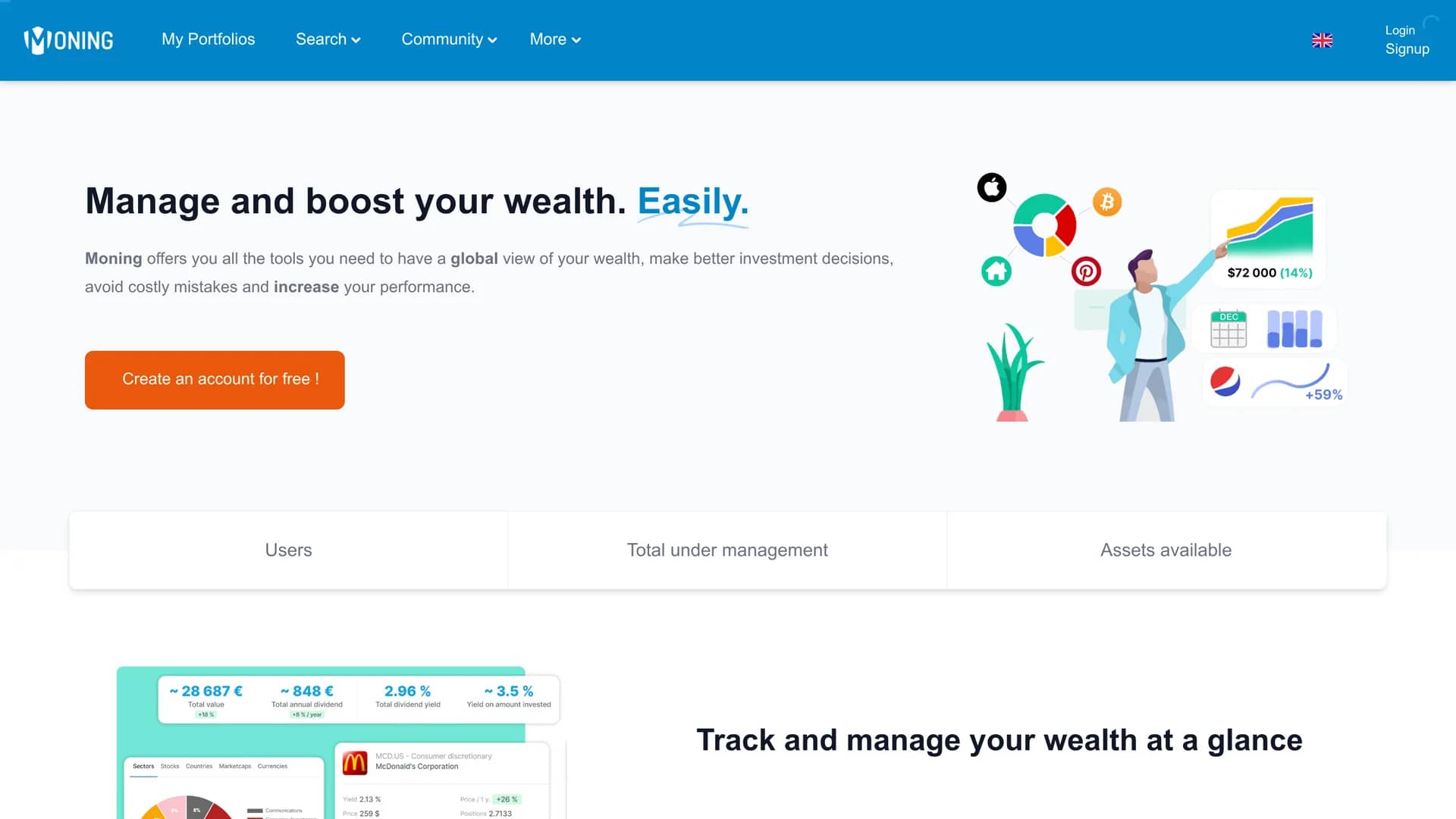moning homepage