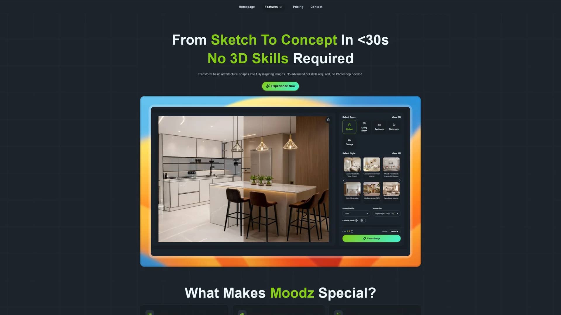 moodz-ai homepage