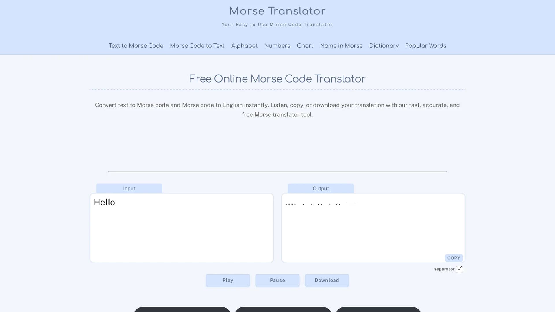 morse-translator homepage