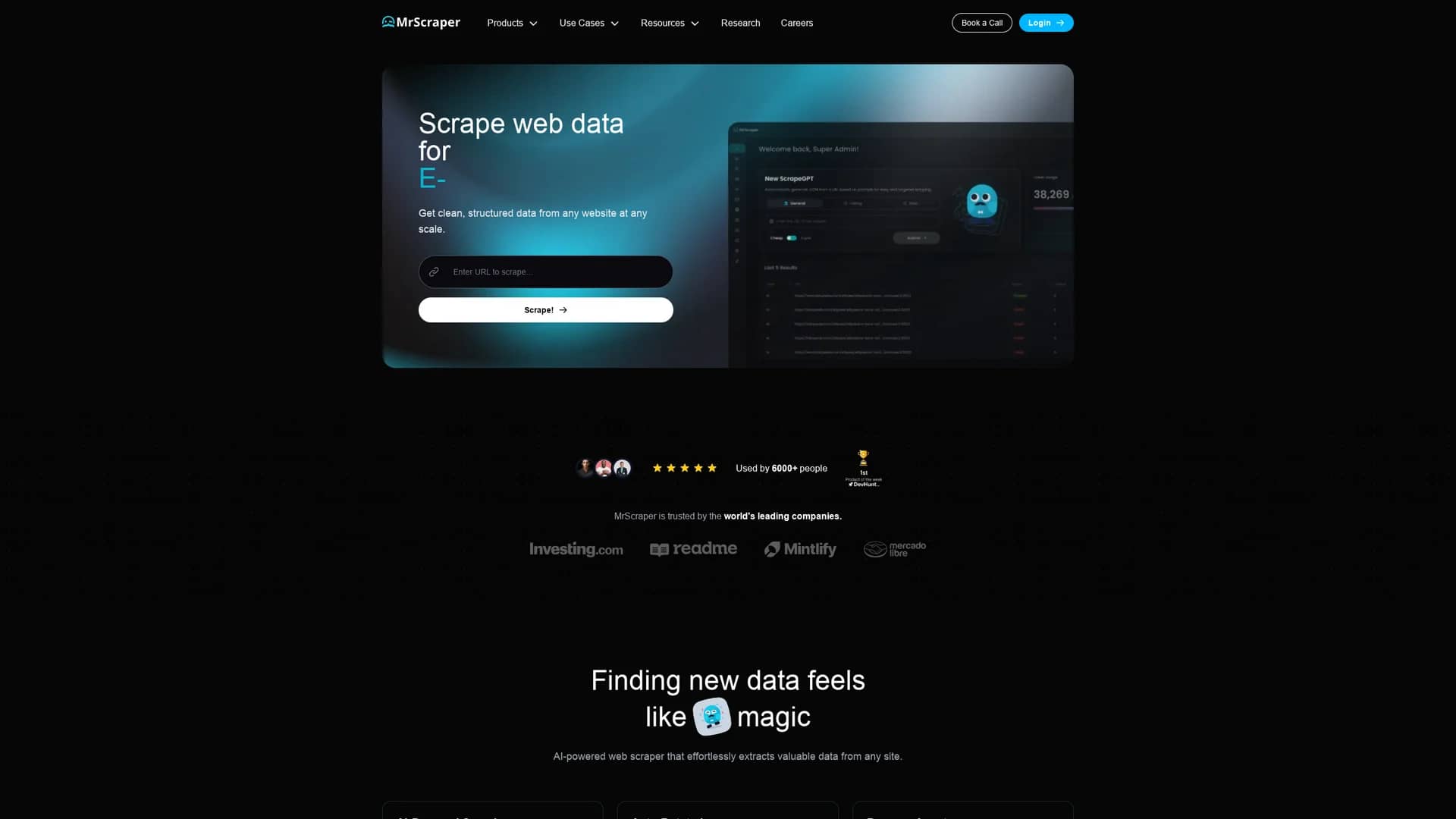 mrscraper homepage