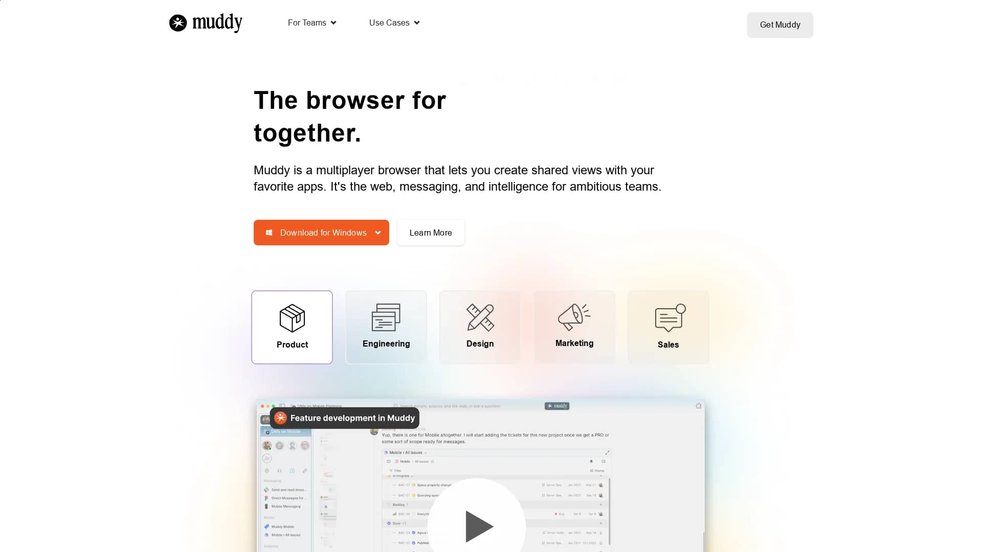 muddy homepage