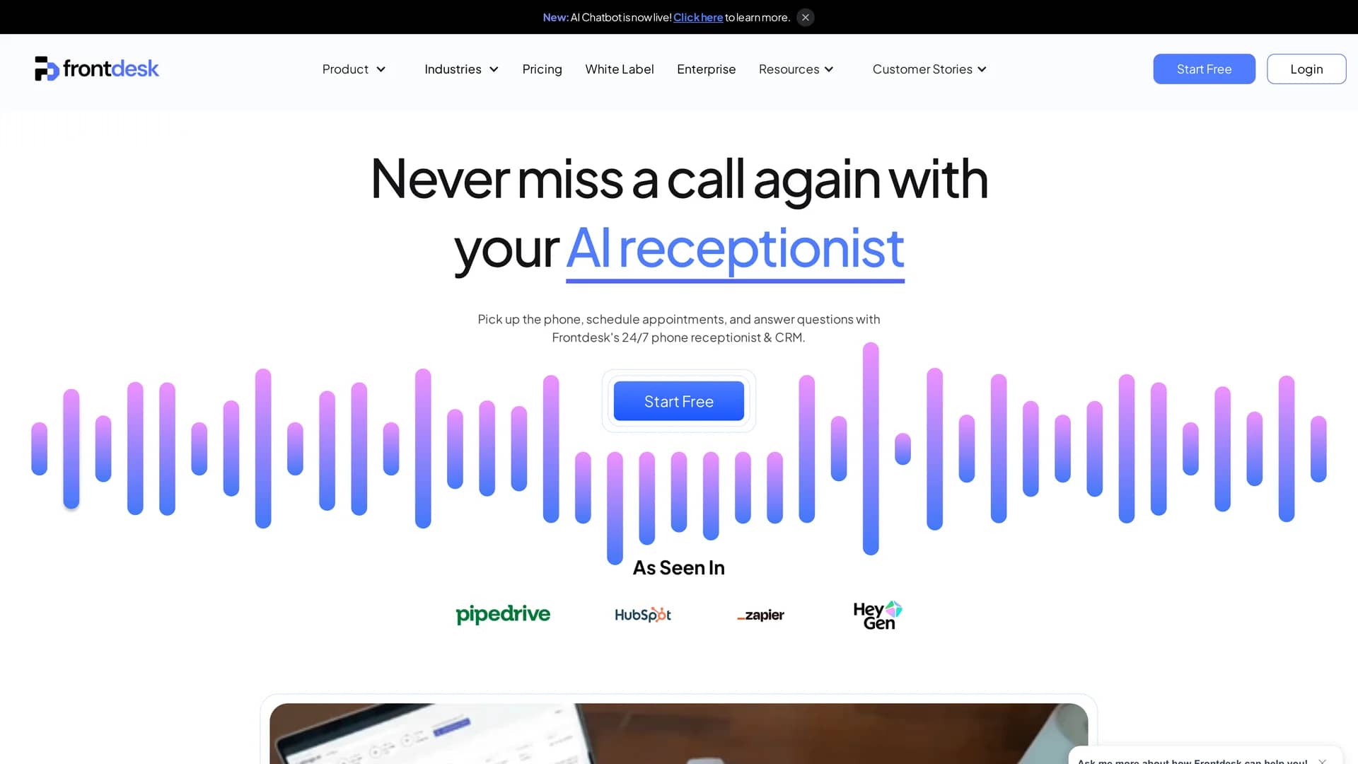 myaifrontdesk-com homepage