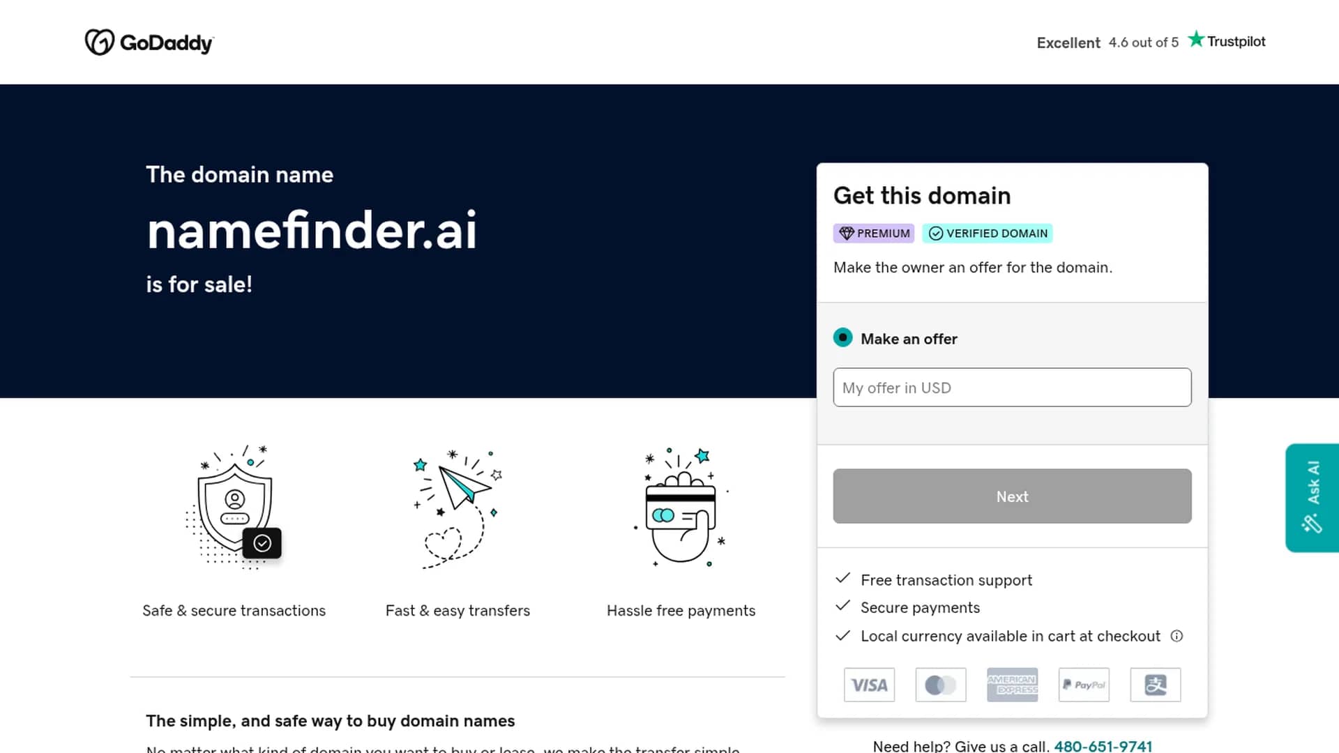 namefinder-ai homepage