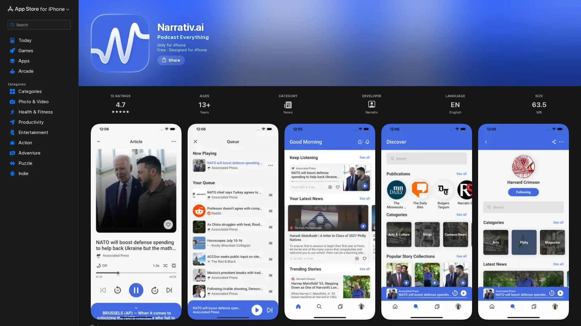 narrativ homepage