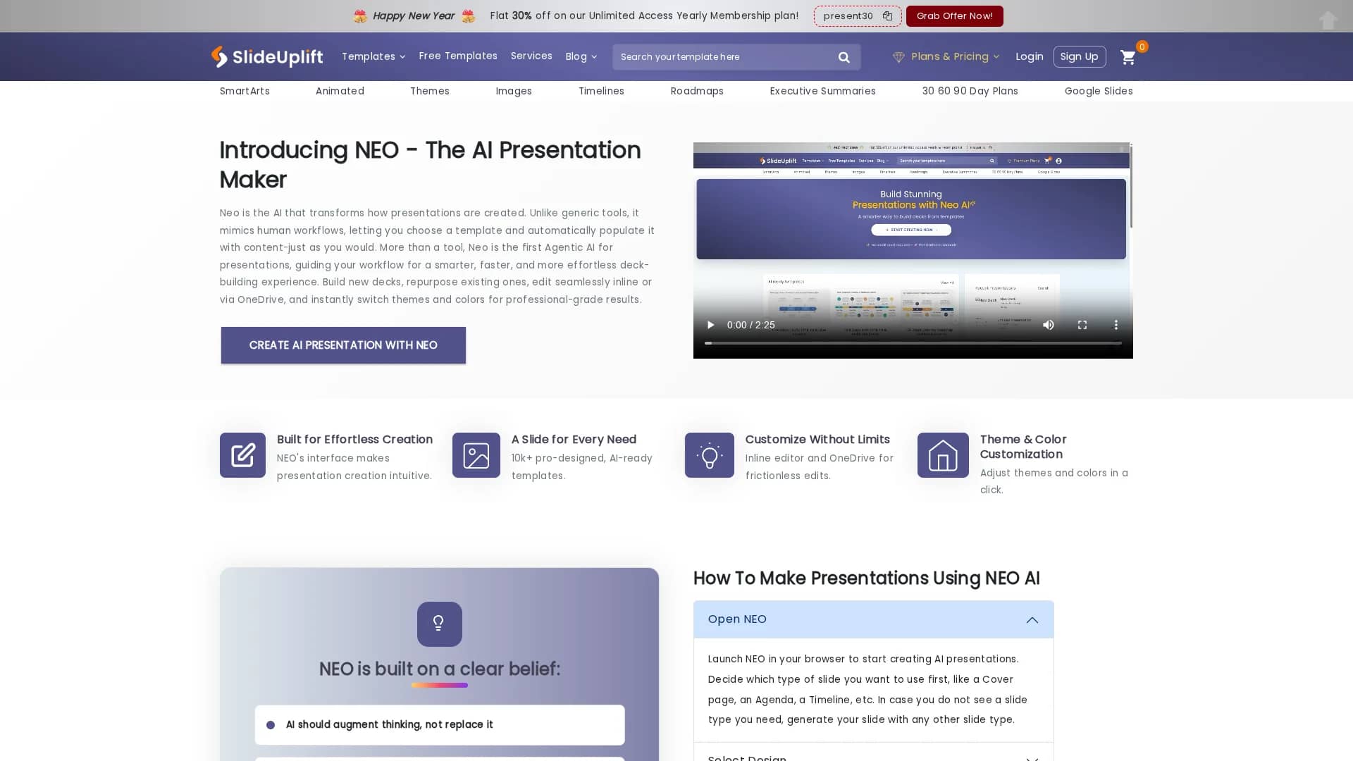 neo-ai-presentation-maker homepage