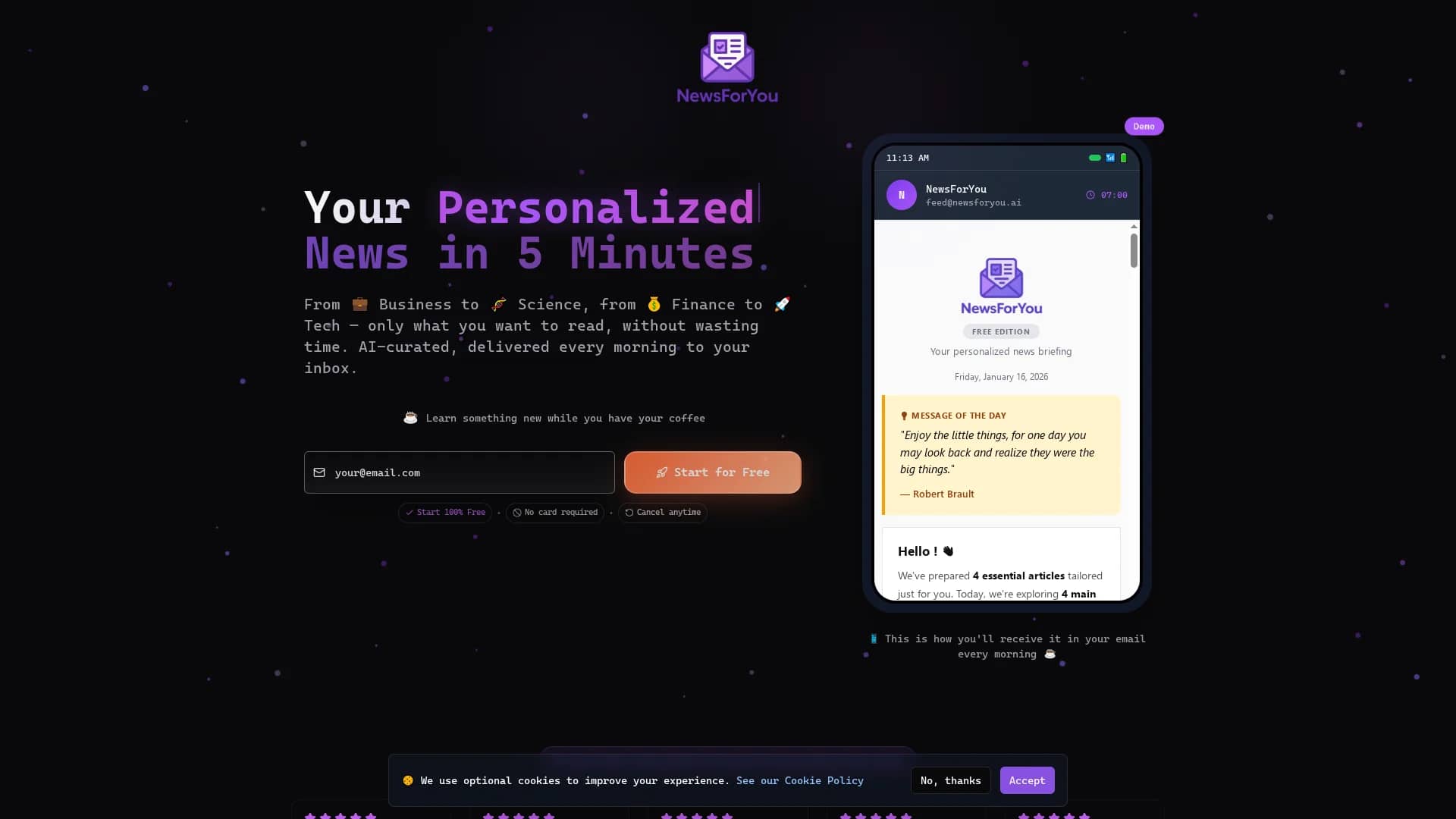 newsforyou homepage