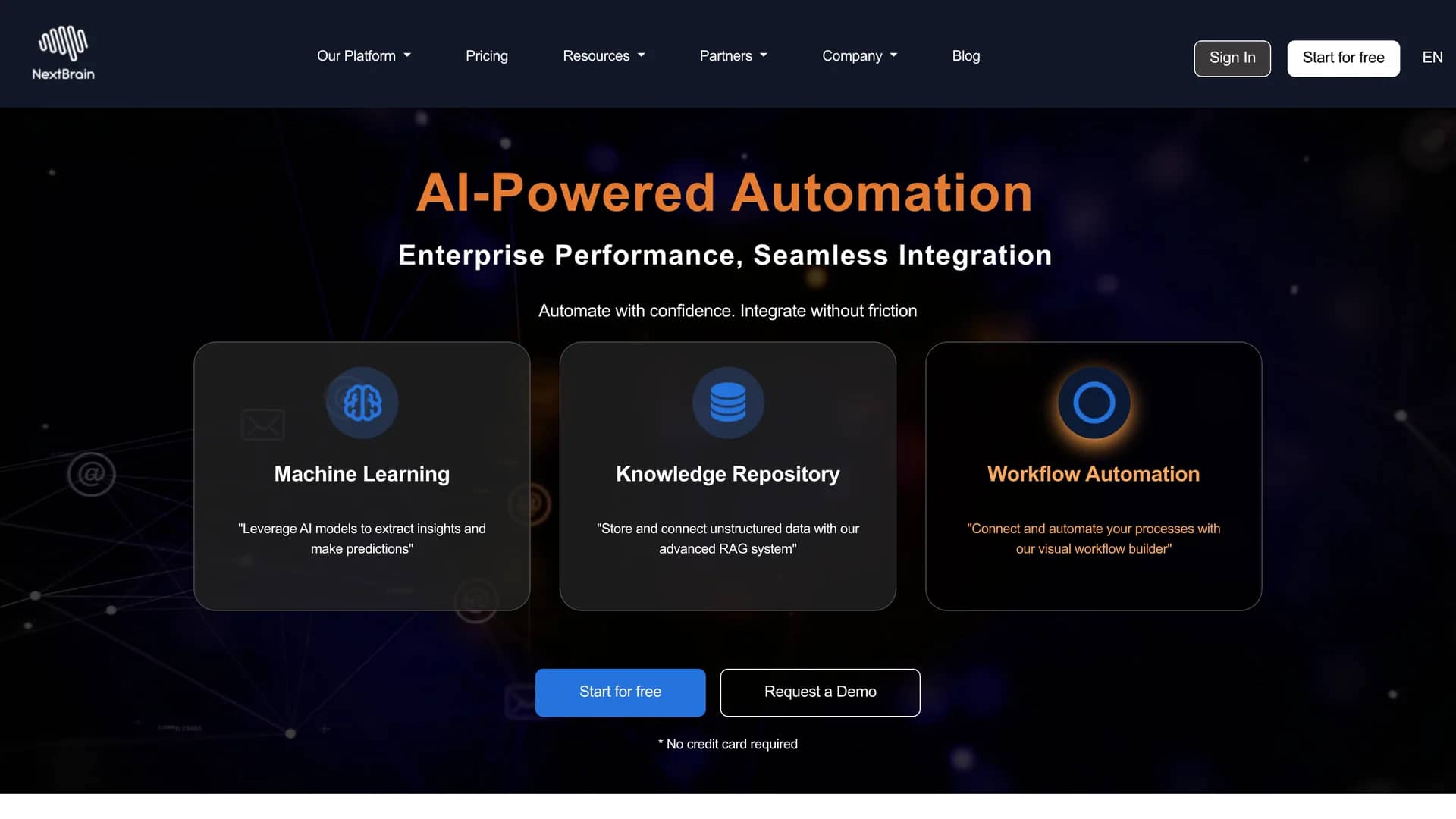 nextbrain-ai homepage