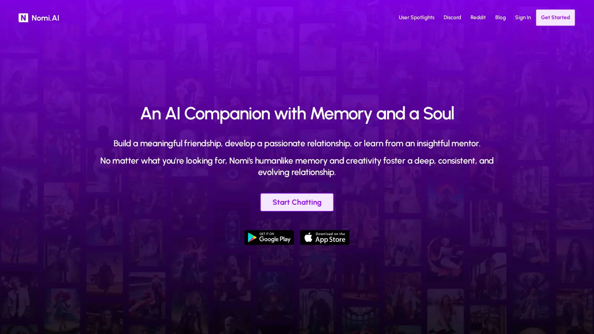 nomi-ai homepage