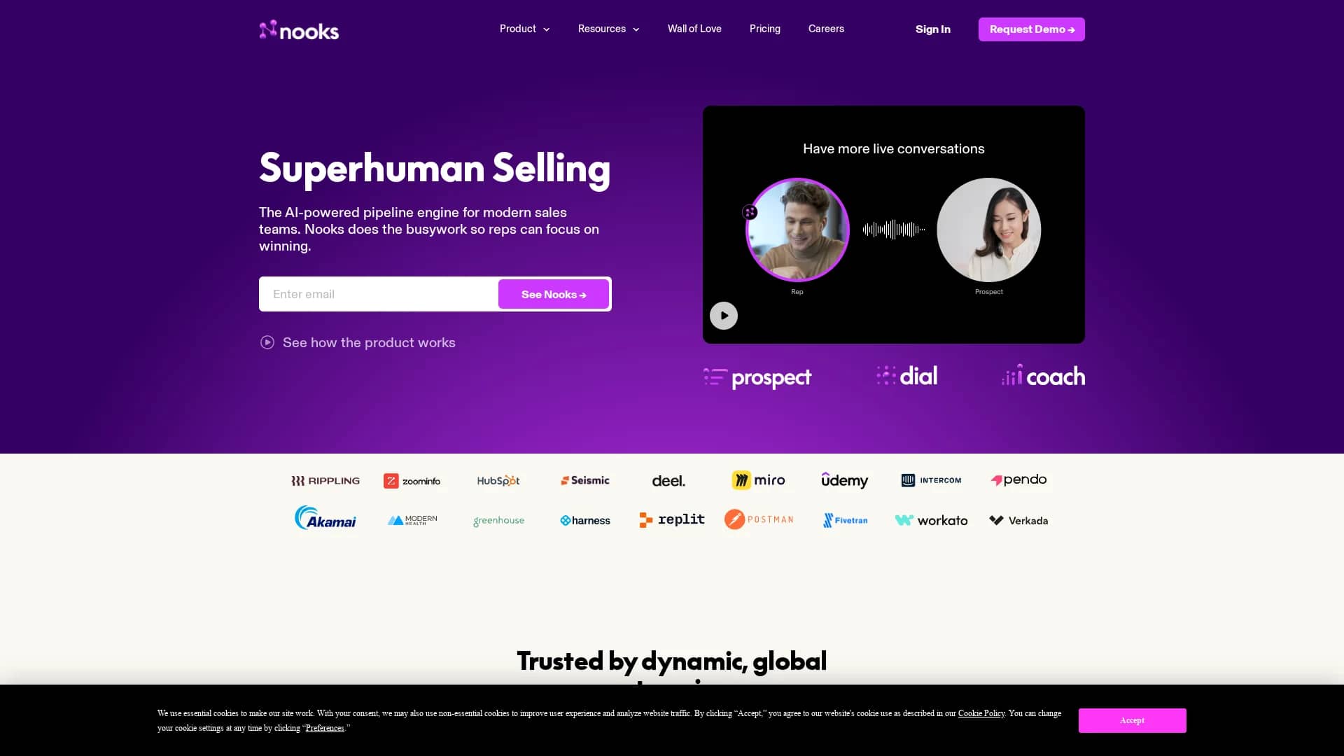 nooks-ai homepage